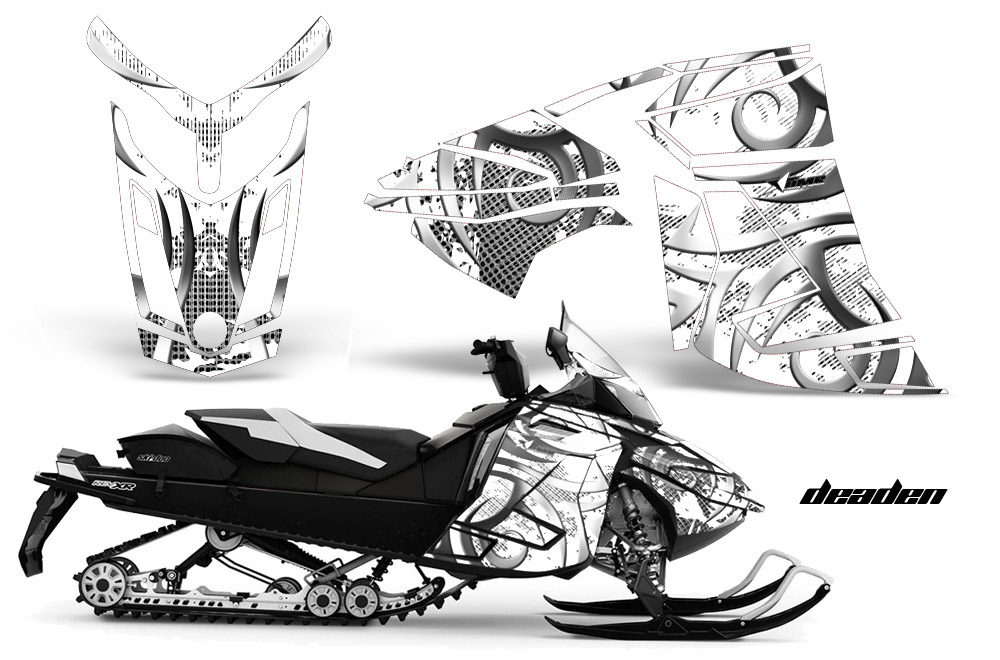 Skidoo Rev XR Graphics Kit Wrap Decal Deaden White